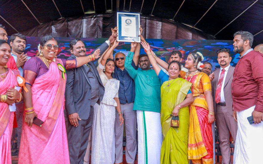 காலி முகத்திடலில் புதிய கின்னஸ் சாதனை படைத்த பரதநாட்டியக் கலைஞர்கள்: பத்தாயிரம் சலங்கைகள் அதிர்ந்தன  